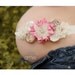 Pink and Cream Maternity Sash, Belly Bands, Bridal Sashes, Wedding Sash, Newborn Sash, Photography Prop