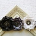 Black and Grey Flower headband, baby headbands, newborn headbands, flower headbands, black headbands, fall headbands, photography prop