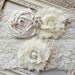 ALL IVORY Satin and Lace Bridal Garter Set, ivory bridal garters, wedding garters, ivory garters, boudoir garters, 2 inch lace
