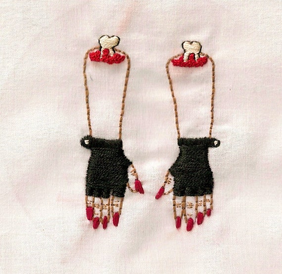 Fingerless glove embroidery by wizardspaw on etsy Fingerless glove embroidery by wizardspaw on etsy