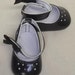 Shoes 18" doll Black Ballerina Flats with Strap Mary Jane style