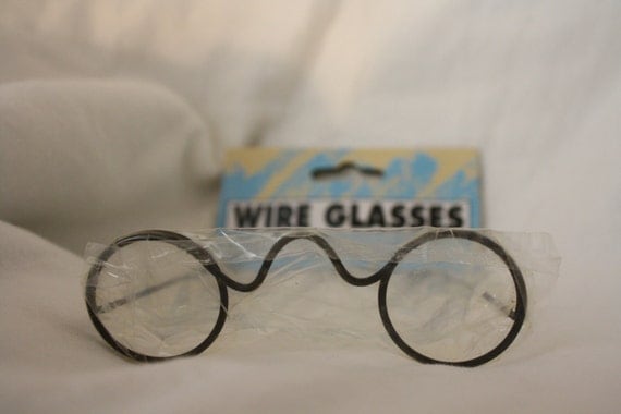 10 Pair Of Black Wire Frame Doll Craft Glasses 3 14 5370