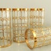 Vintage Imperial Glass Tumblers Spanish Windows Shoji Gold