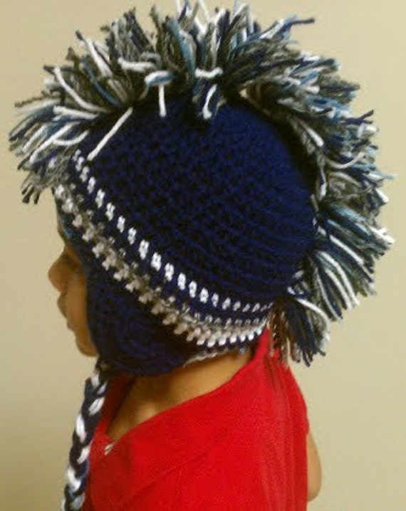 Crochet FauxHawk Mohawk Hat by Knotjuststring on Etsy