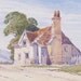 Original Watercolor- vintage hand painted framed watercolor painting