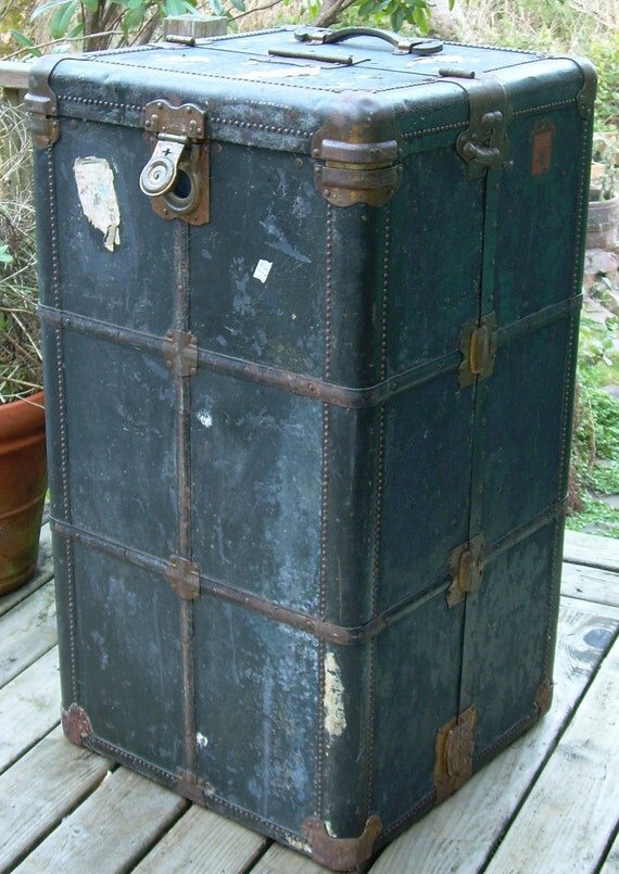 Vintage steamer wardrobe trunk