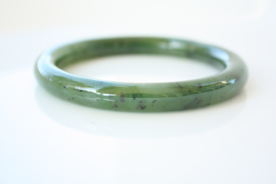 Genuine Jade Bangle Green Nephrite B Grade