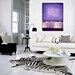 Purple Art Acrylic Abstract Painting Purple and White Fine Art SALE AMETHYST 30"x40"x3/4". Ora Birenbaum Original