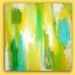 ORIGINAL Abstract Painting Original Large Art Textured Fine Art on Gallery Canvas. SPRING GREEN 36x36x1.5