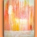Painting Coral Abstract Painting Original Acrylic Art Textured Fine Art on Gallery Canvas 24x30x1.5" Titled: Raining White by Ora Birenbaum