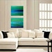 Painting Abstract Art CABANA I and CABANA II Original Acrylic Abstract Paintings by Ora Birenbaum10.75"x13.75"x1.5" Each.
