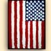 ORIGINAL American Flag Acrylic Abstract Painting Titled: FREEDOM 30x40x1.5" by Ora Birenbaum