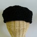 Vintage Black Persian Lamb Fur Pillbox Hat / Black Persian Lamb Wool Pillbox Hat