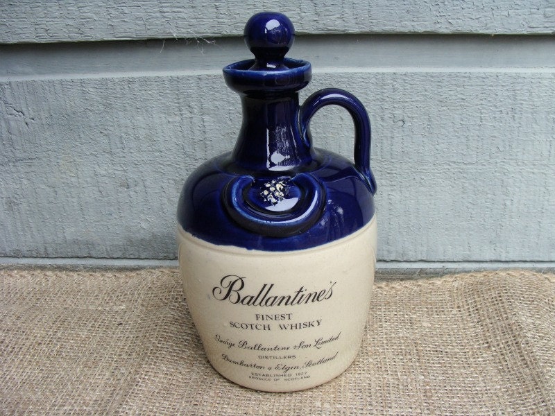 Vintage Ballantines Finest Scotch Whisky Jug Decanter with