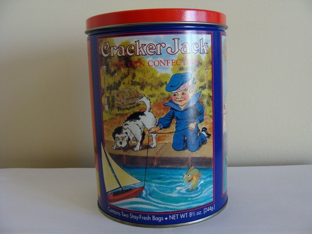 Vintage Cracker Jack Tin Can Limited Edition Third in Series