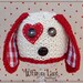 Baby Valentine Puppy Hat - Photography Prop - Red - Puppy Love Collection - Newborn Hat
