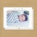 Baby Boy Birth Announcement - TRELLIS PATTERN