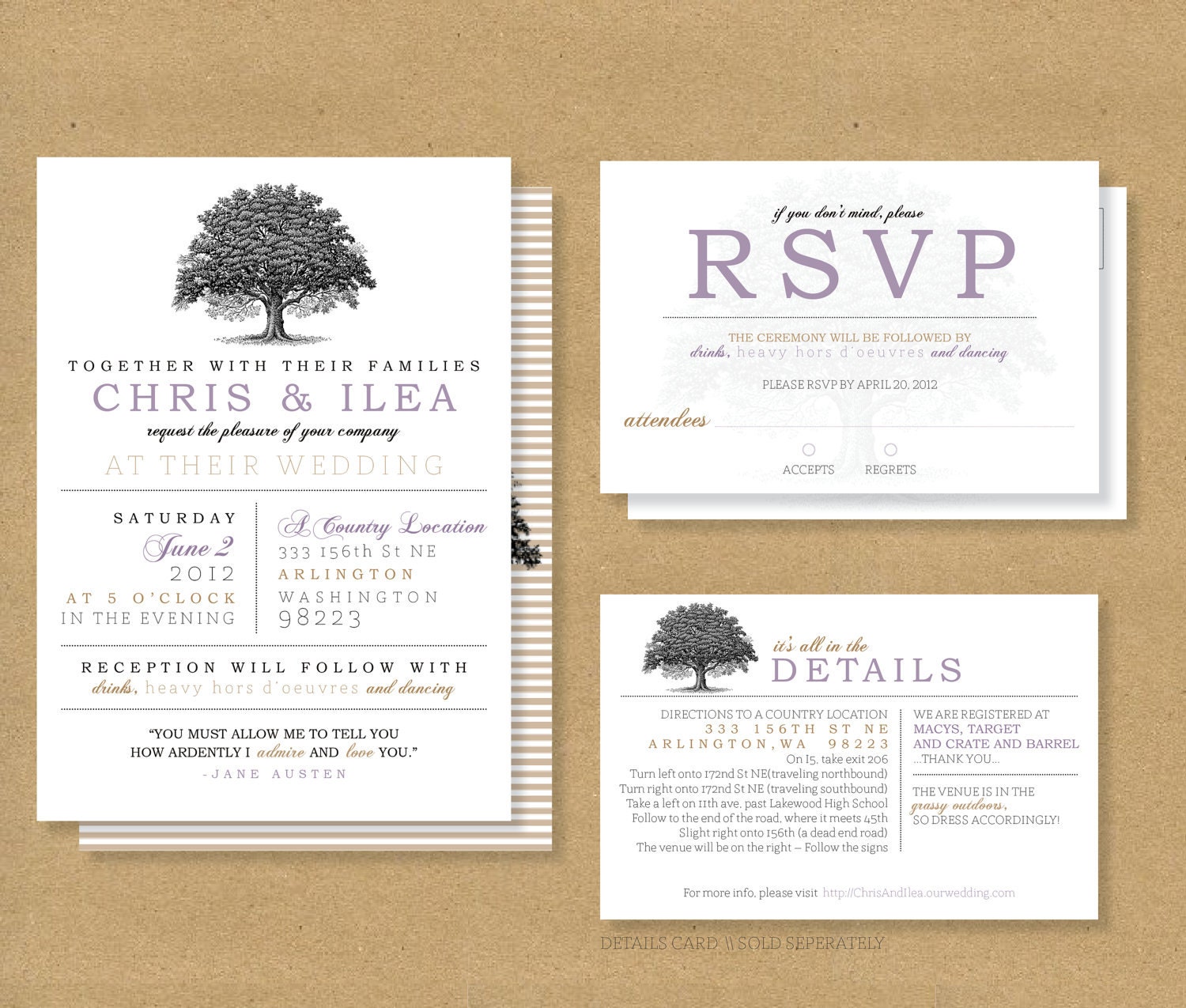 Wedding Invitations With Rsvp Cards 1