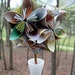 Kusudama Flower Ball, Vintage Children's Books, mounted in Vintage Vase.