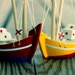 Free Shipping - Wooden Boats - Set of 2