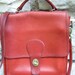 Coach Vintage 1980s Red Leather Handbag & Wallet