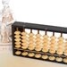 Vintage Abacus Bakelite Beads & Black Wood Frame Wooden Antique Style Calculator Adding Machine Math Home Decor Office