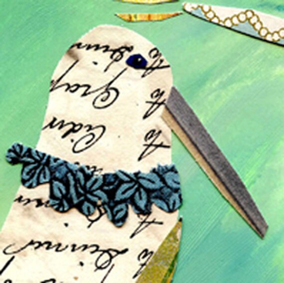 mixed media bird mixed media art mixed media by susanfarrington
