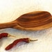Hand Carved Black Cherry Wood Spoon