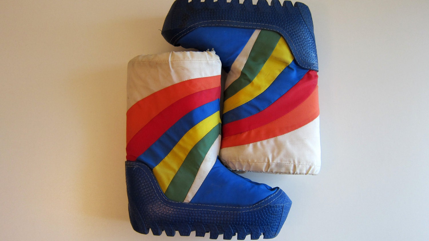 Rainbow Snow Boots Moon Boots Napoleon Dynamite Unisex 1980s