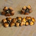 Vintage Copper Demi Parure - Earrings and Brooch - Silver Centered Wild Roses - 1950's