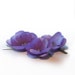 African Violet Purple Ranunculus Flower Hair Clips