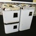 Coffee Tea Sugar Canister Set // Kitchen Container Storage Mid Century Chrome Black White