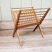 Wood Magazine Rack Mid Century Modern Danish Style Minimalist