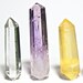 5 Polished Wands Chlorite Quartz Amethyst Black Onyx