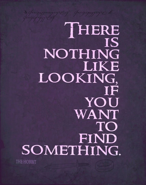 Items similar to the hobbit typography quote poster... digital file on Etsy
