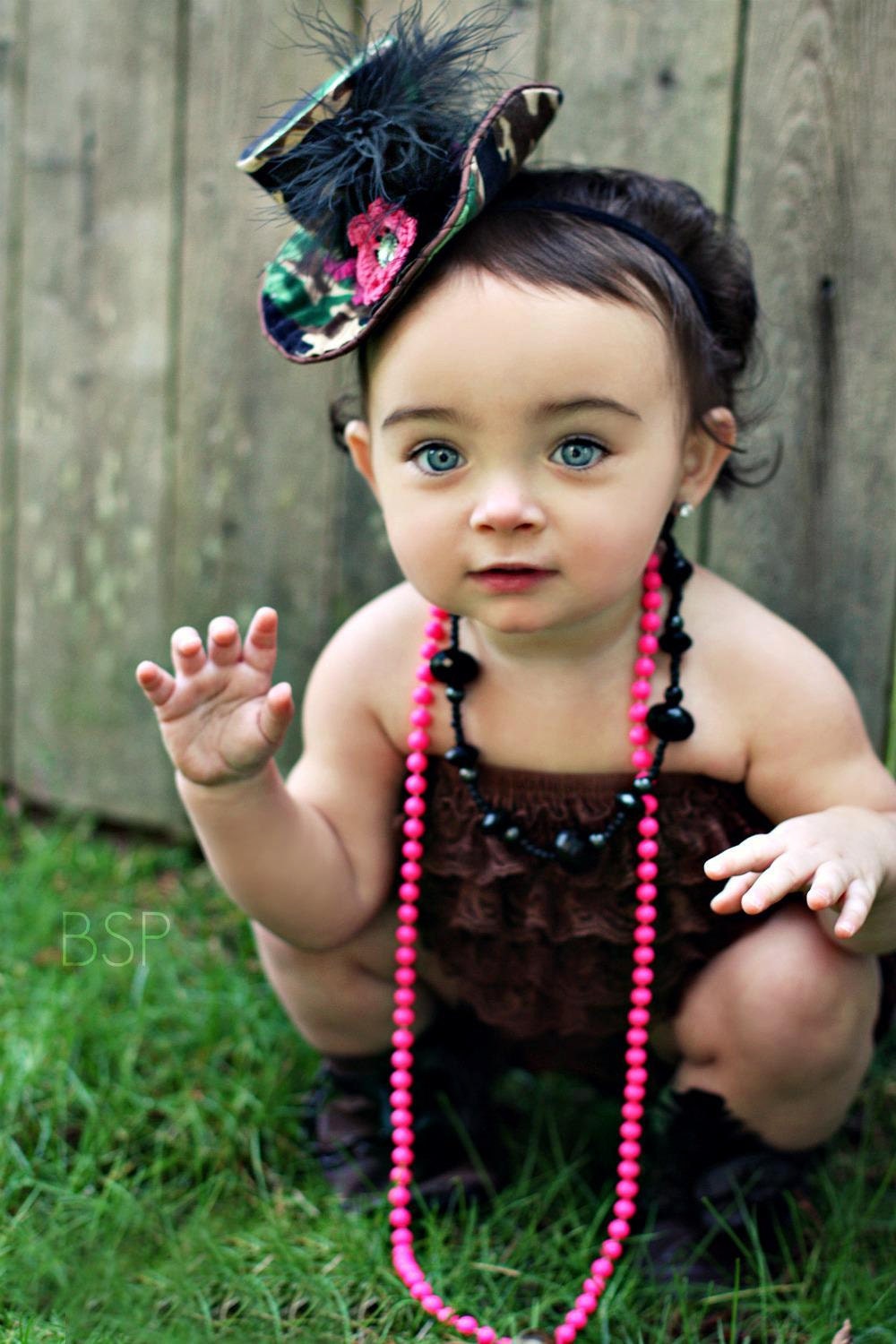 Camo & Pink Mini Top Hat Hair Accessory