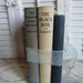 Vintage Blue and Cream Book Bundle Set of 3 Parisian Chic Decor Table top or Shelf Decor Antique Books