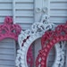 Vintage Italian Ornate Cottage Chic Oval Frames Set of 3 Pink White Upcycled Wall Decor Girls Teen Room Decor High Regency