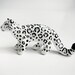 Snow Leopard Spirit Animal Totem - Clay Animal Miniature Sculpture - Black & White - Luna - One of a Kind