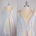 Vintage 50s Summer Dress. Pastel Sundress. Day Dress. Sunshine Stripes. Matching Jacket. Set.