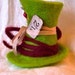 Mad Hatter's Hat Whimsical Soft Sculpture OOAK Needle Felted Mini Showpiece