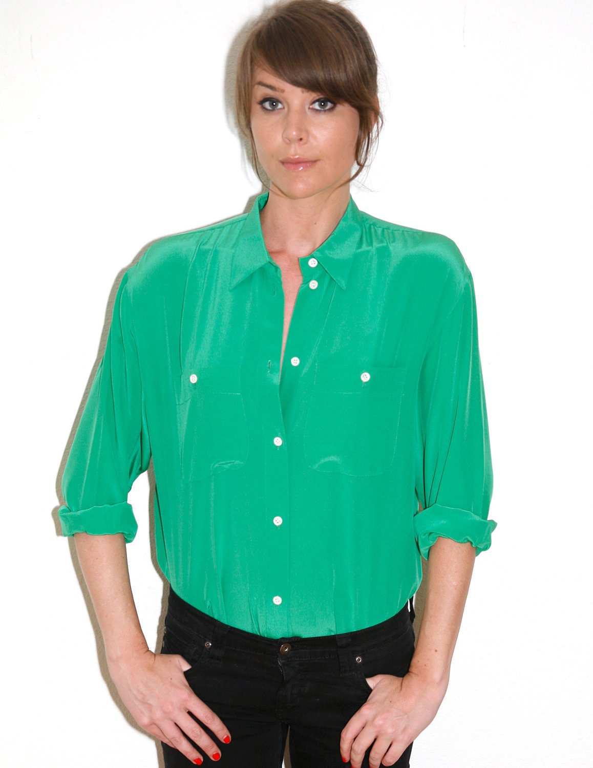 shirts & blouses matches. ($ - $) Find great deals on the latest styles of Bright green blouse. Compare prices & save money on Women's Shirts & Blouses.