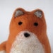 Red Fox Needle Felted Wool Sculpture - Free Shipping