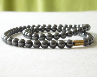 Hematite Necklace Genuine Natural 6mm Grey Hematite Beads 16". Haematite. MapenziGems