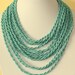 Ethnic African Fusion Necklace Turquoise Color Beads Multi Strand Necklace/ Choker. Hand Made. Masai Beads Jewelry. MapenziGems. DB08