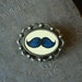 Ooak Brooch Black Mustache (Hand Painted)