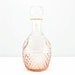 RESERVED for SEPTEMBER Large Vintage Mauve Glass Textured Liquor Decanter With Crown Stamp & Grapes