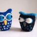 What Happened "1", Two Funny Owls, handmade needle felting
