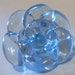 Glass Rose Necklace Jewlery Pendant Glass Flower Light Teal Blue