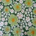 Vintage Sheet Fat Quarter - 70's floral green, orange, white